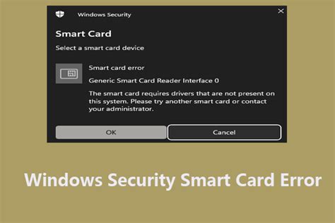 windows security smart card error 11